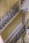 Balustrade up two flights of stairs