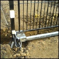 Closeup gate in trench