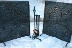 Decorative Fire Screen and Companion set