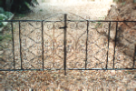 Low height double driveway gates