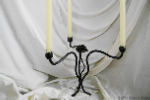 Rose centred candelabra