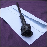 Rose design metal letter opener